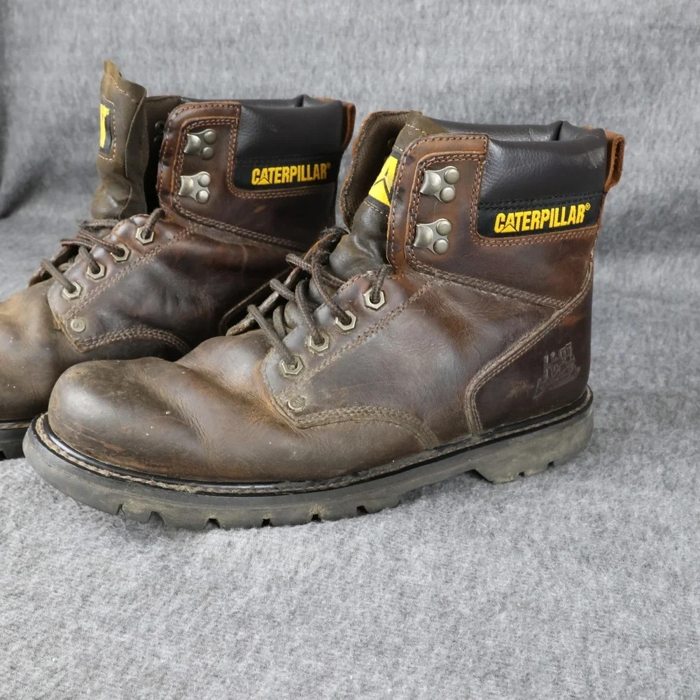 Caterpillar Boots Mens Size 13 Brown Leather Walking Machines Work Hiking Ankle